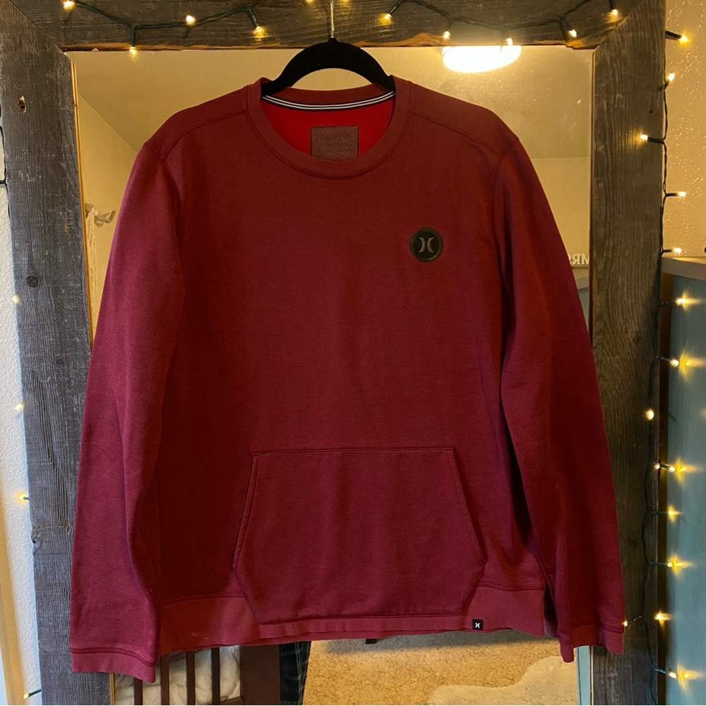Hurley Red Crewneck Sweater Casual Comfort